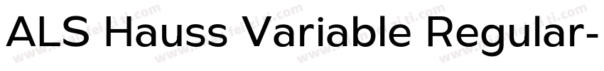 ALS Hauss Variable Regular字体转换